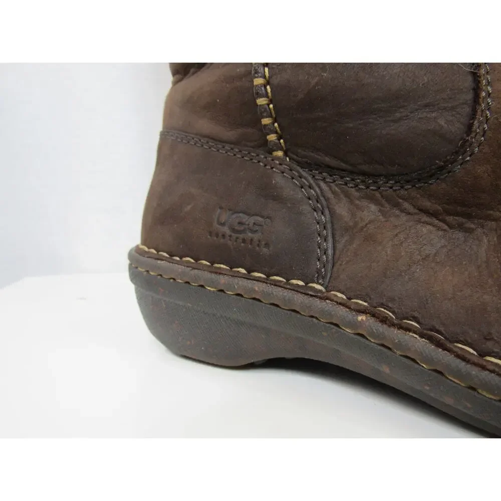 UGG Australia Women's US 8 Brown Suede Leather Sheepskin Lined Winter Boots